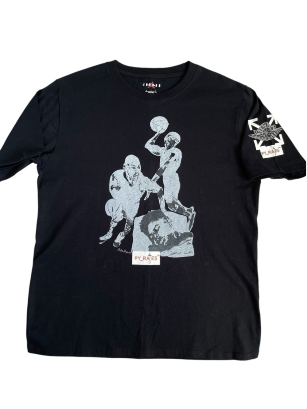 Jordan x Off White T Shirt Mens Large Hoop Heros Kobe Bryant